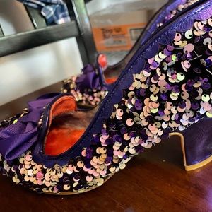 Irregular choice purple sequin shoes size 40 (9)